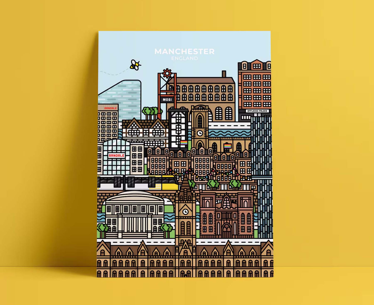 Manchester Landmarks Print