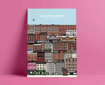 Manchester Northern Quarter Landmarks Print