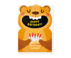 Big Mouthed Bear Die Cut Kids Birthday Card