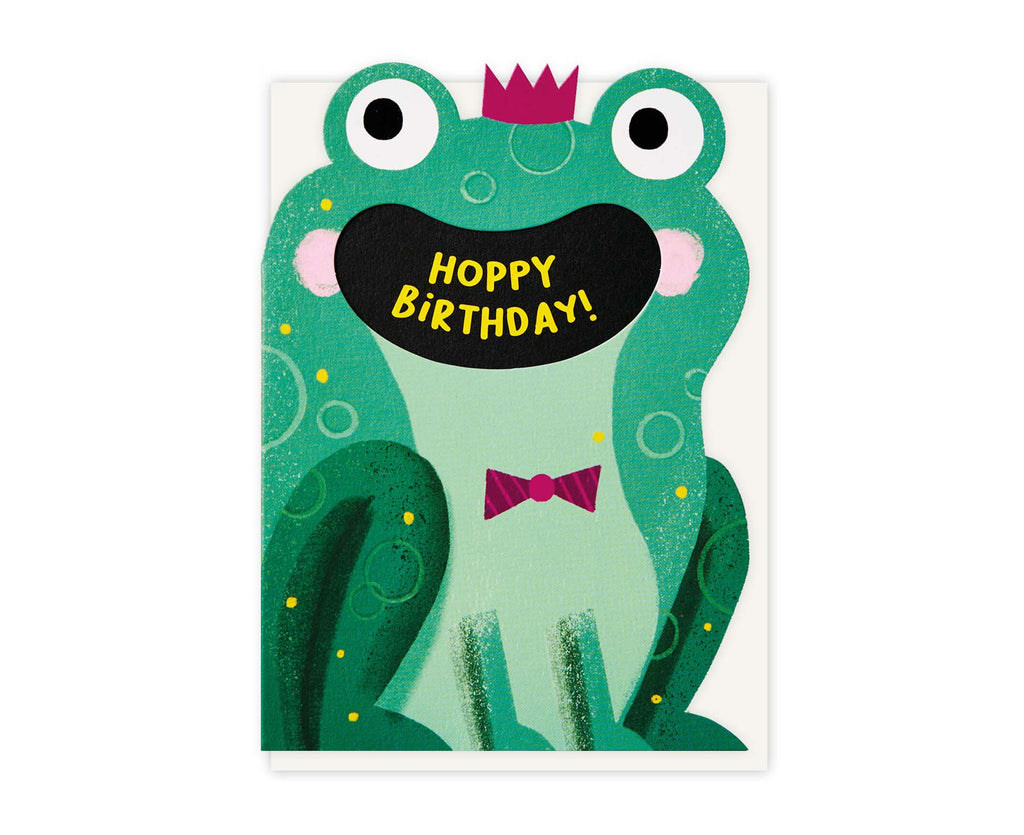 Hoppy Birthday Frog Die Cut Kids Birthday Card