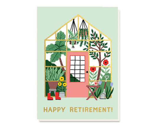 Greenhouse Gold Foiled Retirement Card