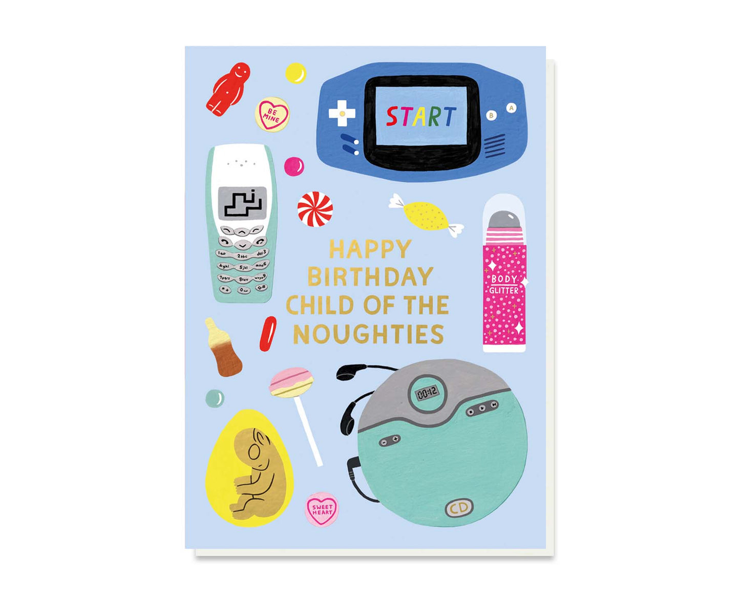 Child Of The 00s Gold Foiled Birthday Card