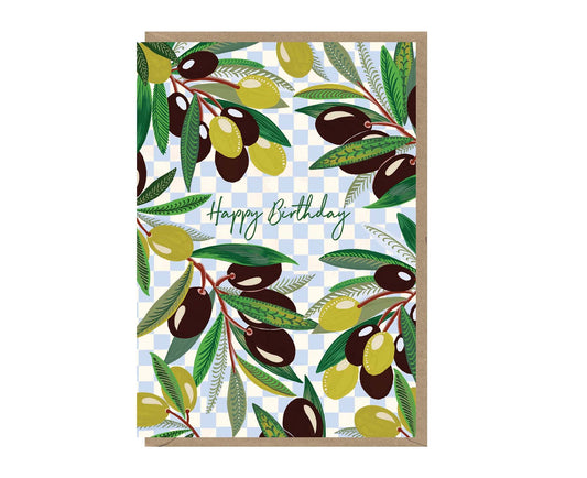 Mediterranean Olives Birthday Card