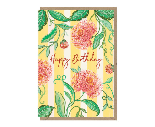 Mediterranean Peonies Birthday Card