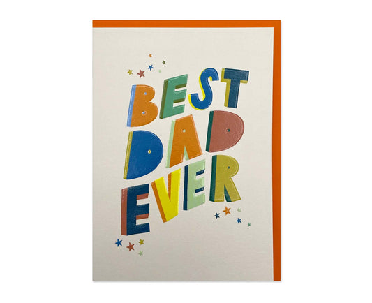 Best Dad Ever embossed Father's Day card