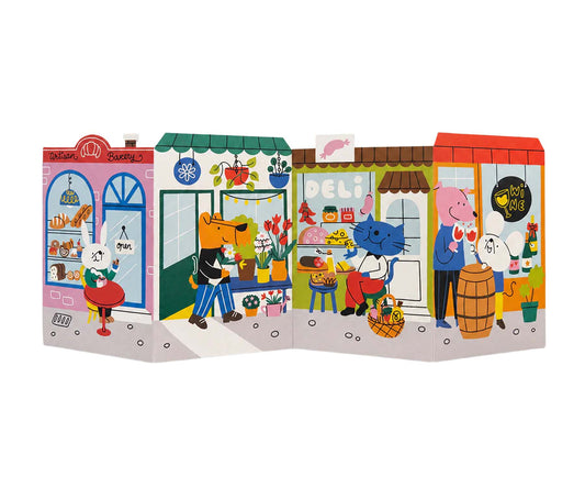 Independent High Street Shops Concertina Card