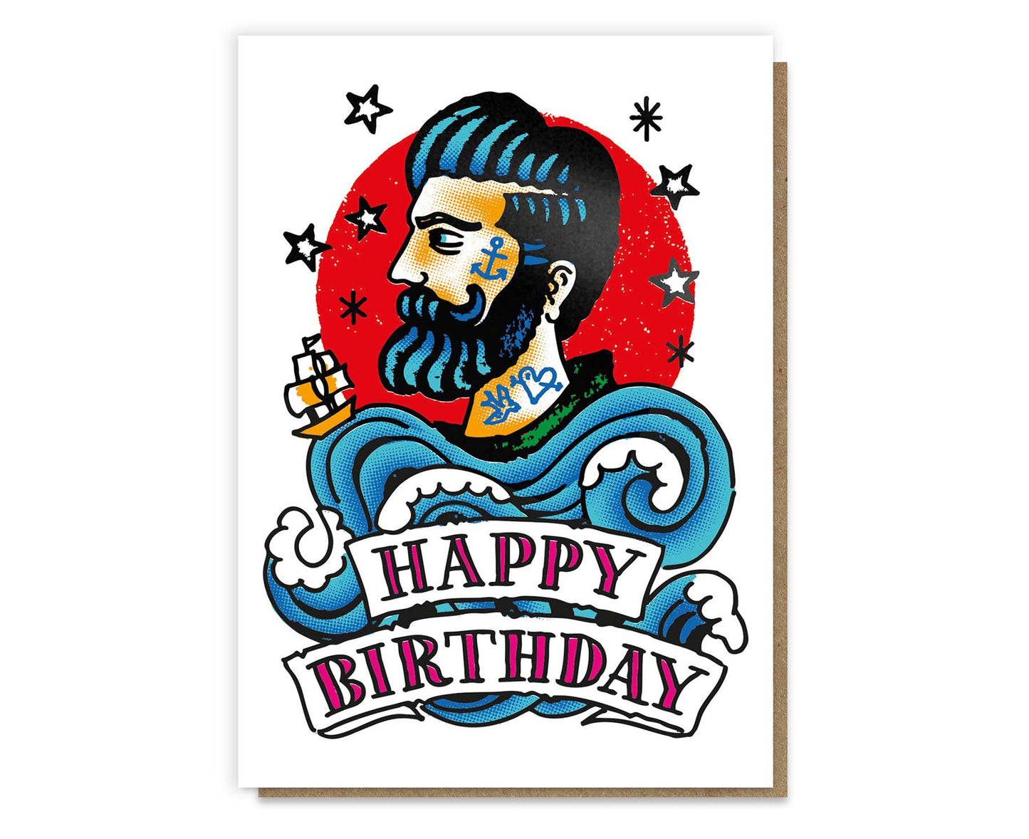 Sailor Tattoo Birthday Card