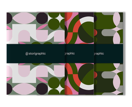 Pack of 3 Imprint Series A6 Blank Notebooks