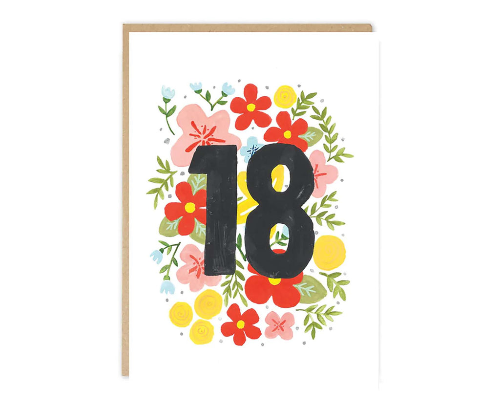 Floral 18th Birthday Card