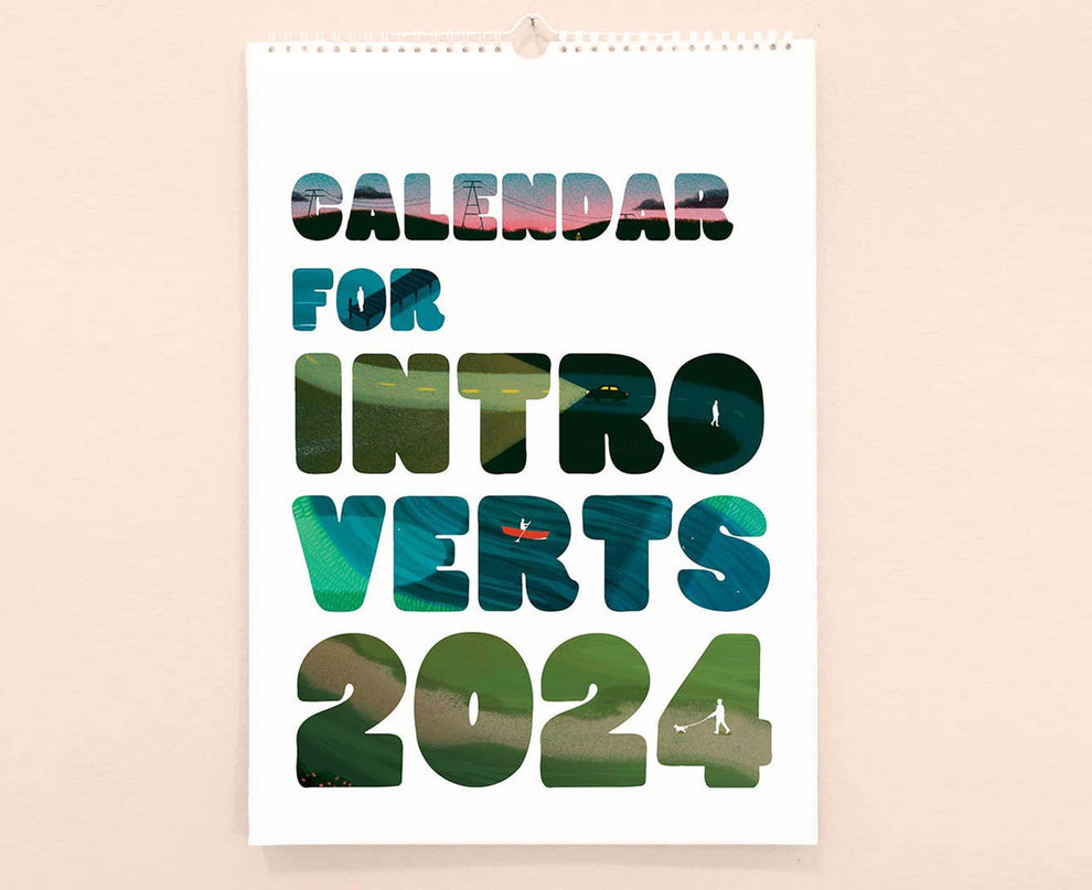 Calendar for Introverts 2024 Wall Calendar The Letter Arty