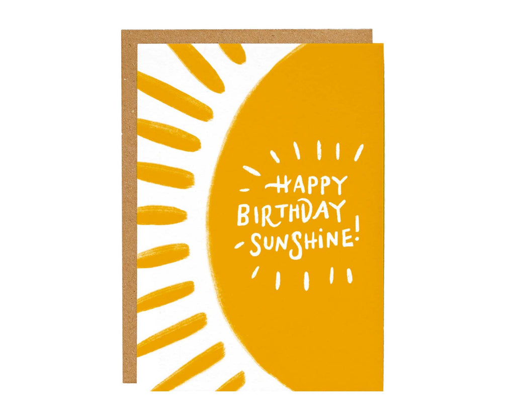 Happy Birthday Sunshine Birthday Card