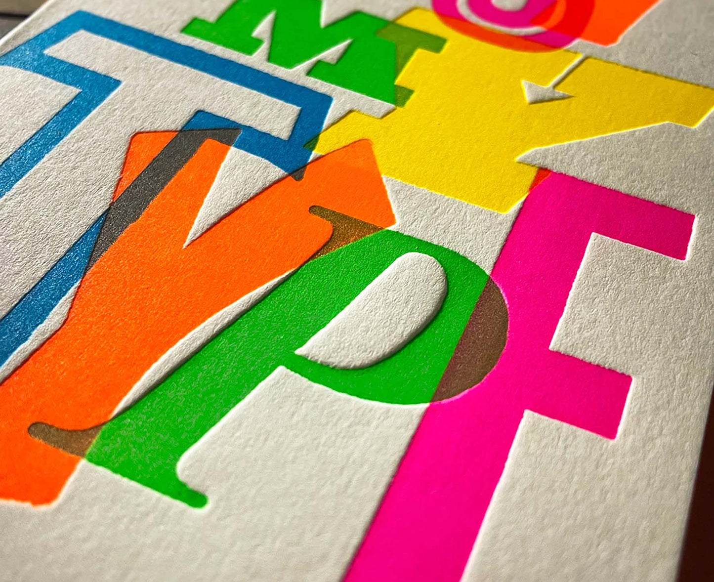Just My Type Letterpress Valentines / Anniversary Card