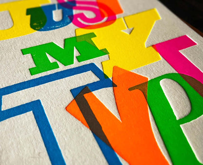 Just My Type Letterpress Valentines / Anniversary Card