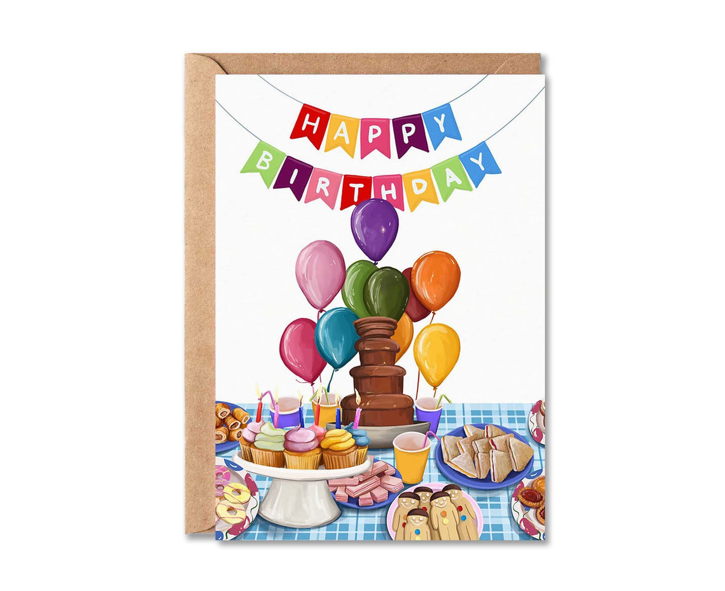 Birthday Party Food Birthday Card