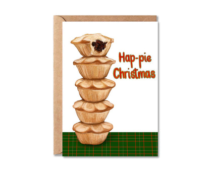 Hap-pie Christmas Mince Pies Christmas Card