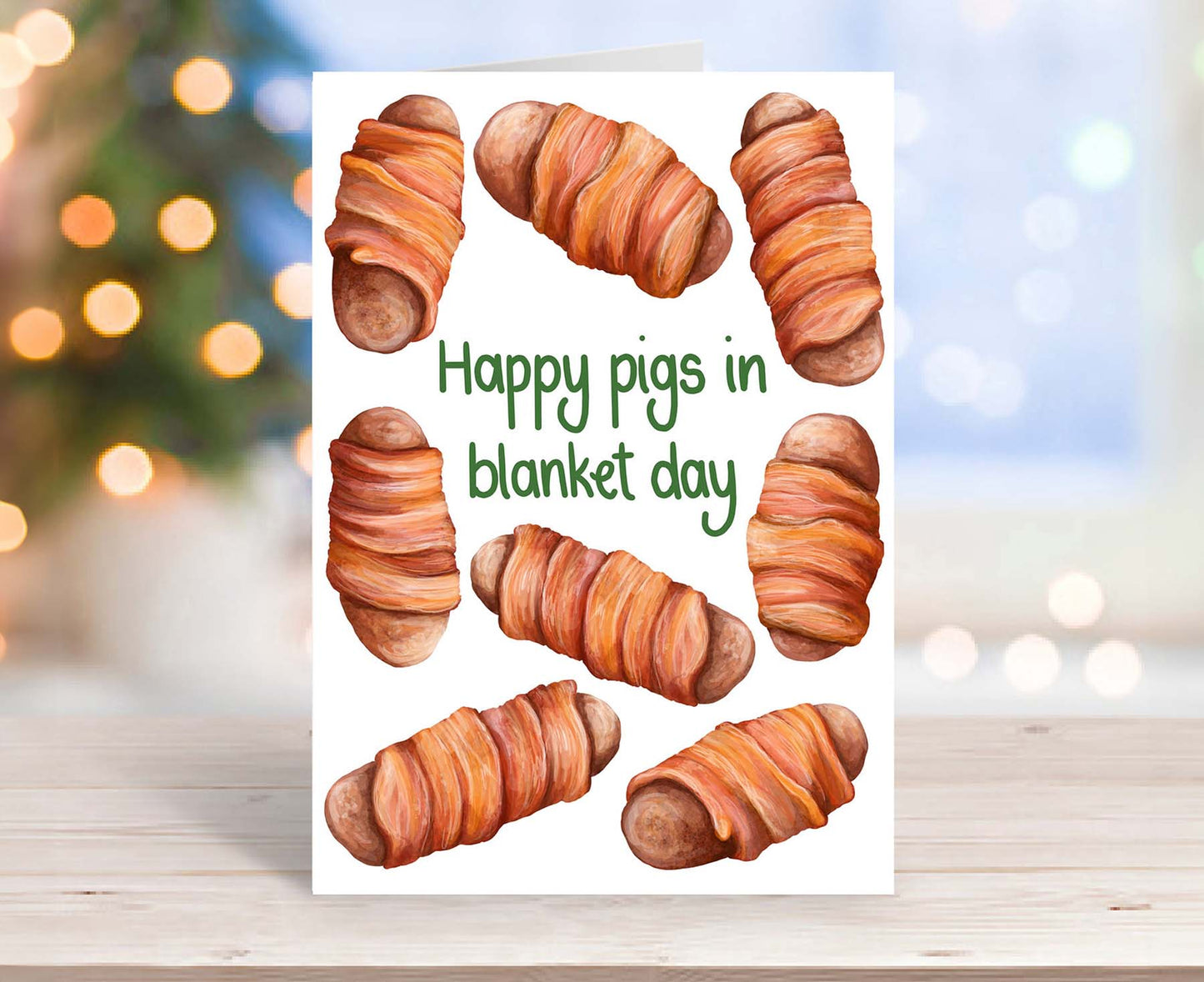 Pigs in Blankets Christmas Card