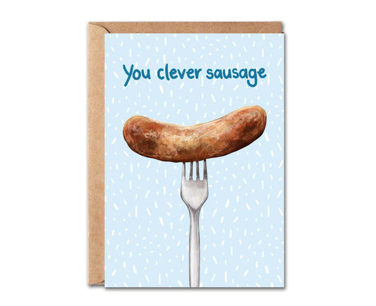 You Clever Sausage Congratulations Card