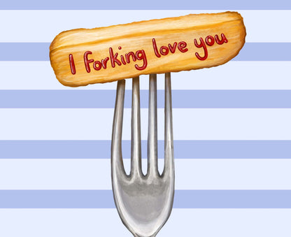 I Forking Love You Valentine's Card