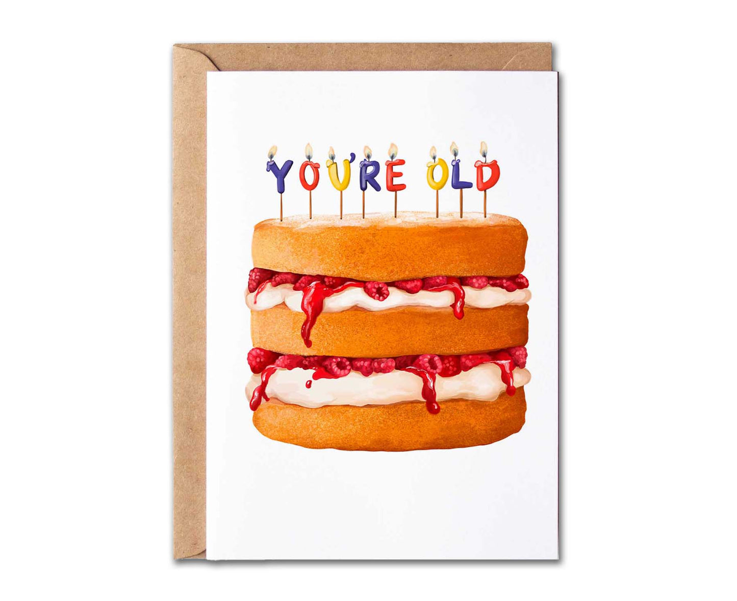 You're Old Birthday Cake Birthday Card