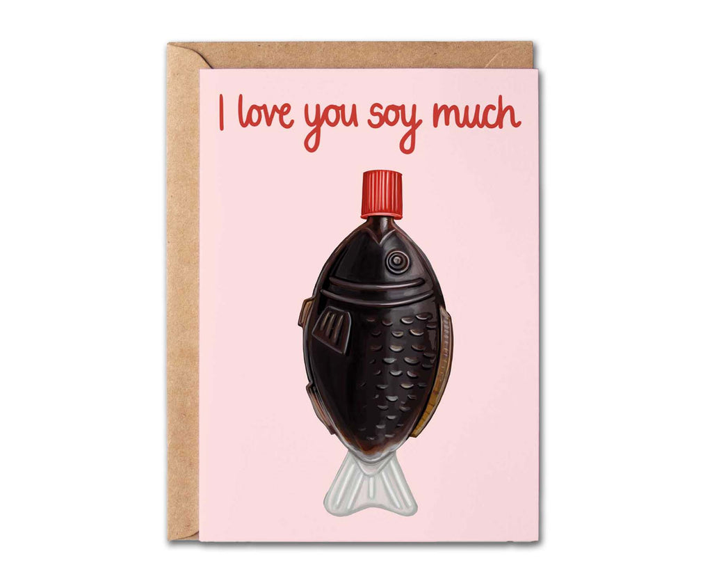 I Love You Soy Much Valentine's Card