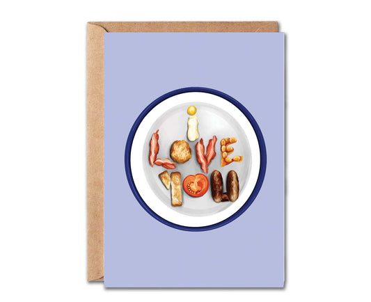 I Love You Fry Up Valentine's Card