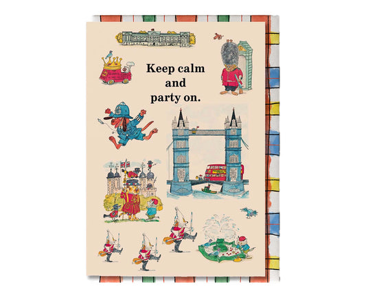 Keep Calm and Party On Richard Scarry Birthday Card