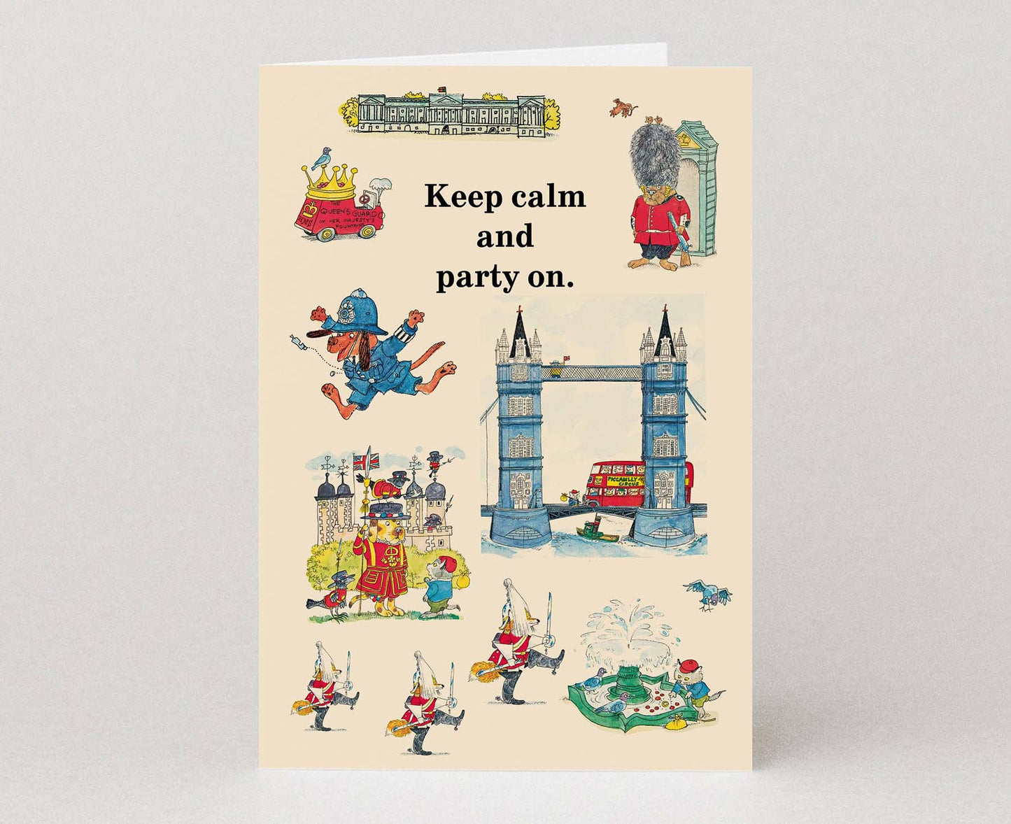 Keep Calm and Party On Richard Scarry Birthday Card