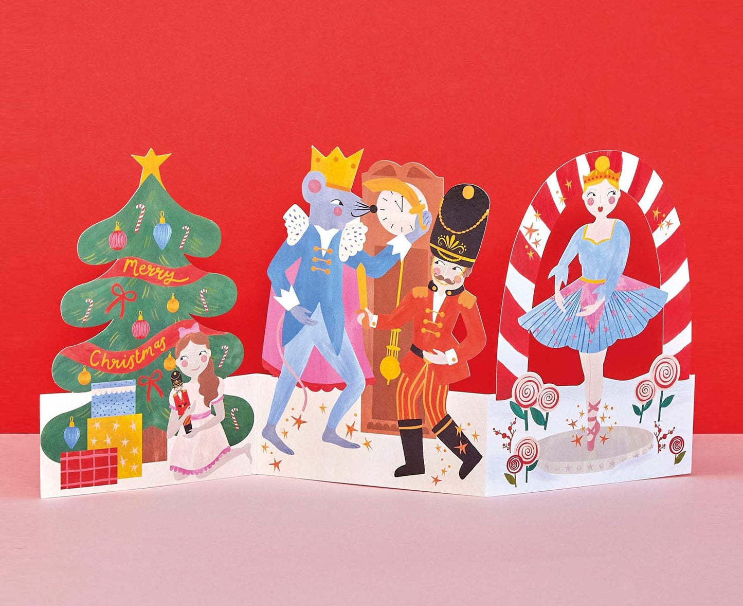 Nutcracker Scene Concertina Christmas card