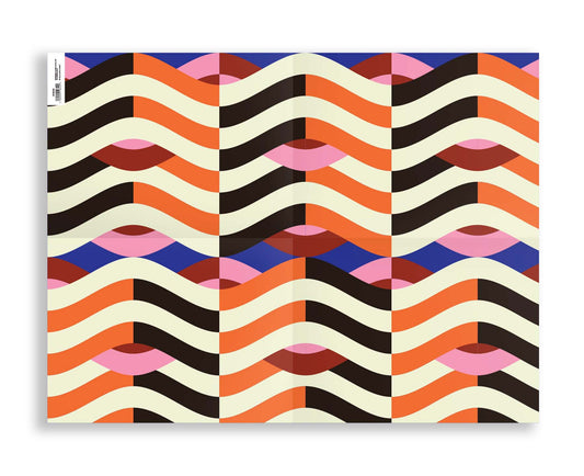 Kinetic Series Geometric Waves Wrapping Paper