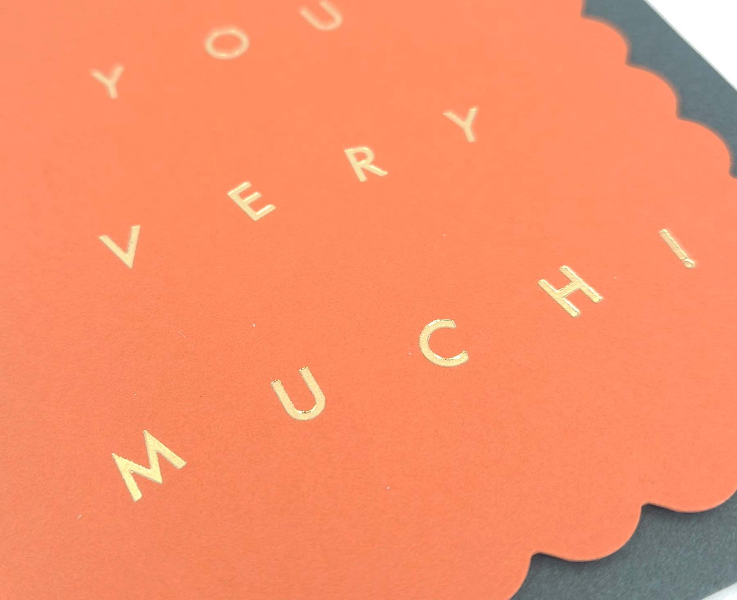 Scallop Gold Foiled Rust Thank You Card