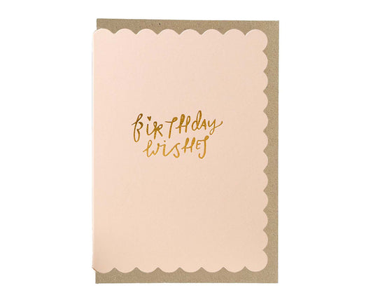 Scallop Gold Foiled Blush Birthday Card