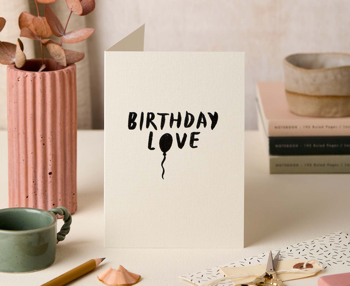 Handprinted Birthday Love Balloon Birthday Card