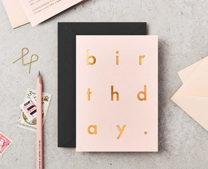 Extract Pink Birthday card