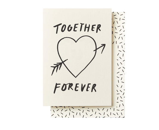 Handprinted Together Forever Valentines / Anniversary Card