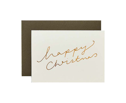 Happy Christmas Foiled Christmas card