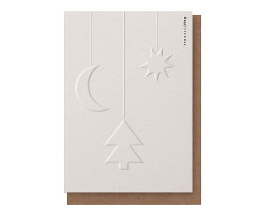 Embossed Happy Christmas Christmas Card