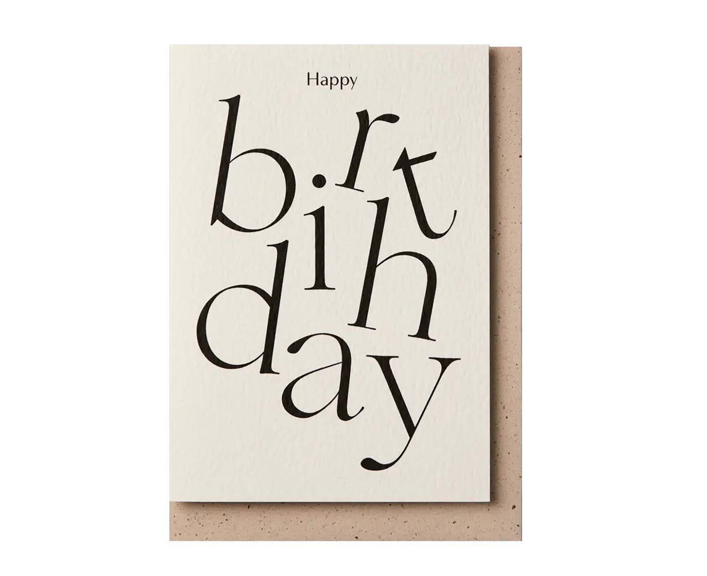 Monochrome Typography Birthday Card Pack