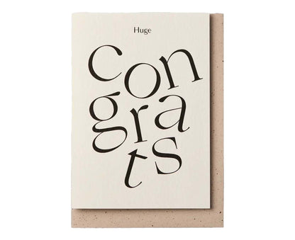 Serif Type Huge Congrats Congratulations Card