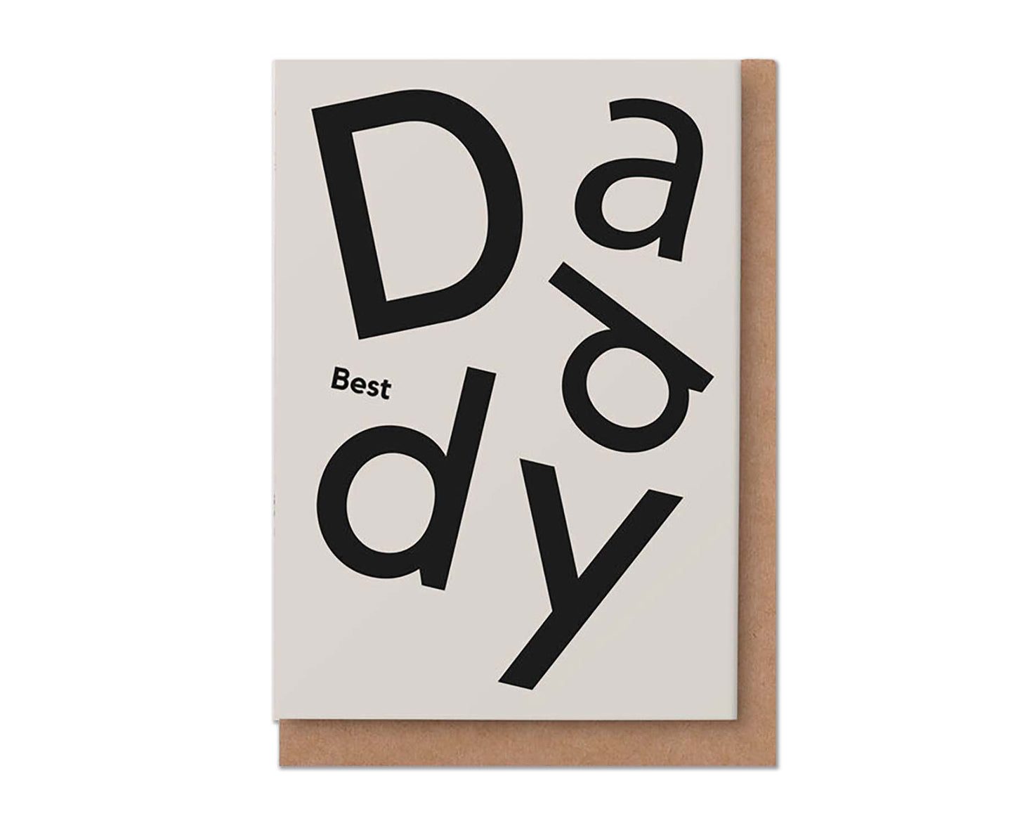Scandi Type Best Daddy Father's Day Card