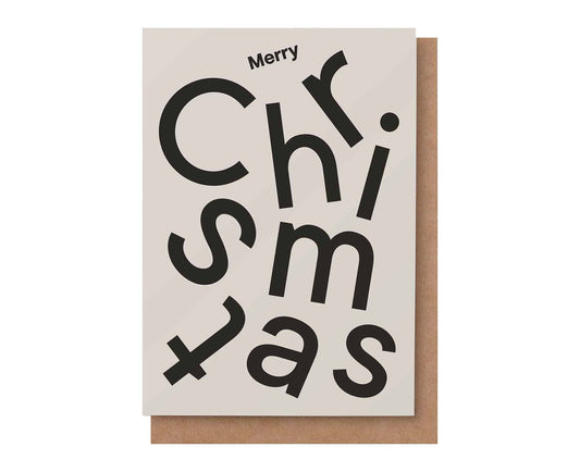 Merry Christmas Scandi Type Christmas Card