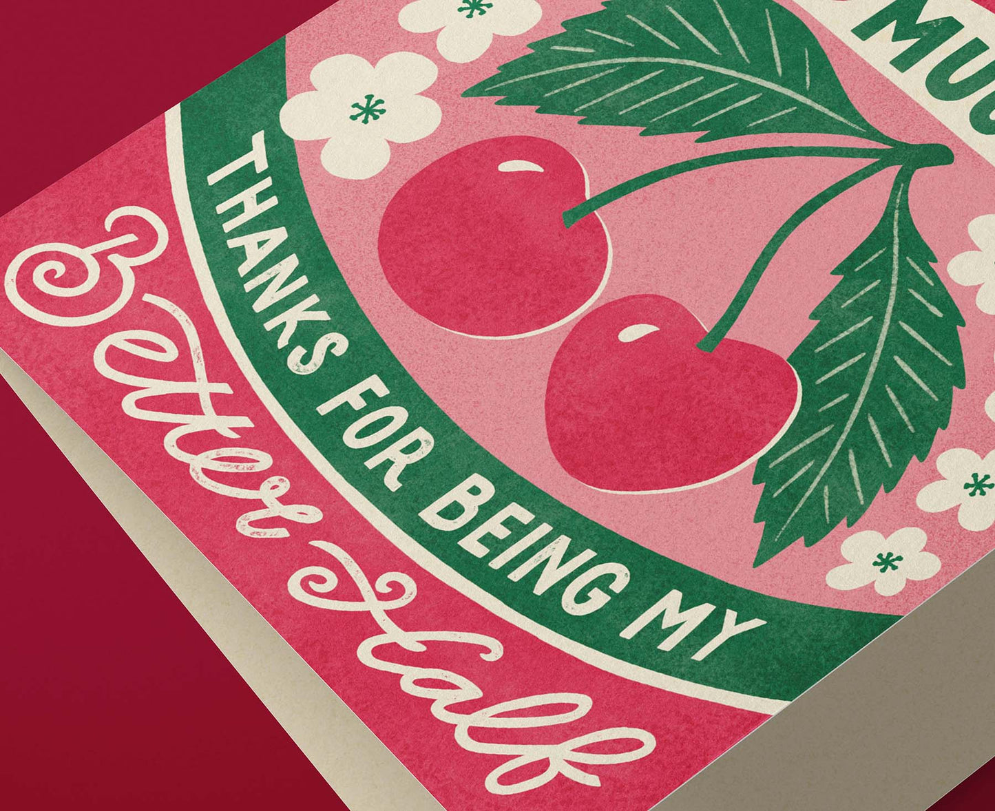 Love You Cherry Much Vintage Seed Packet Valentine's / Anniversary Card