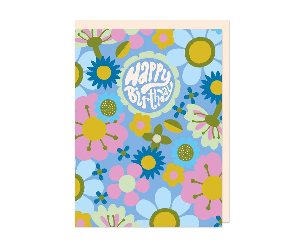 Happy Birthday Floral mini birthday card