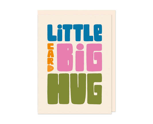 Little Card Big Hug embossed mini card