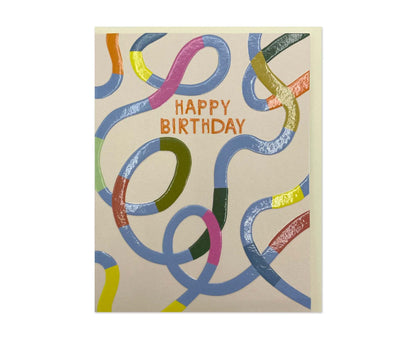 Happy Birthday Squiggles mini birthday card