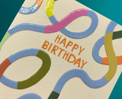 Happy Birthday Squiggles mini birthday card