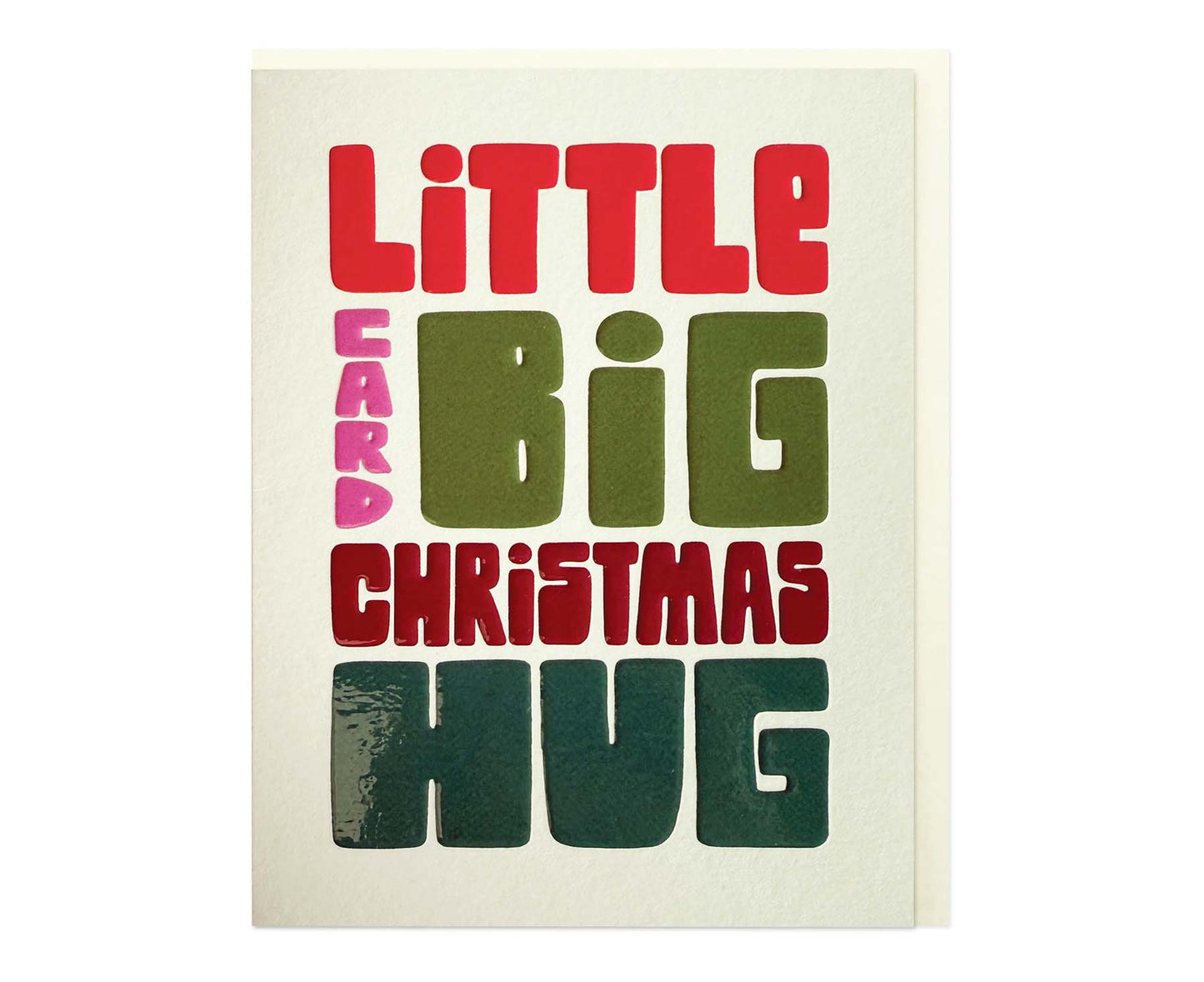 Little Card Big Christmas Hug Mini Christmas card