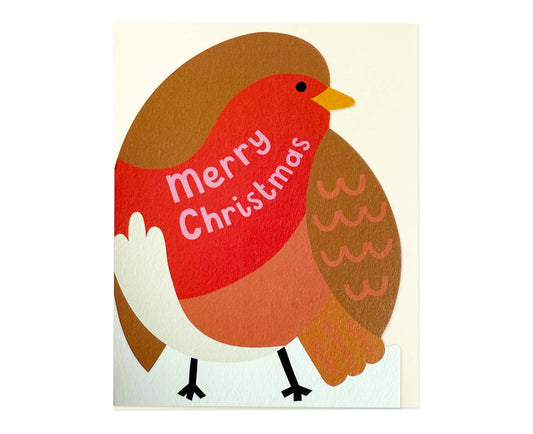 Little Robin Cutout Mini Christmas card