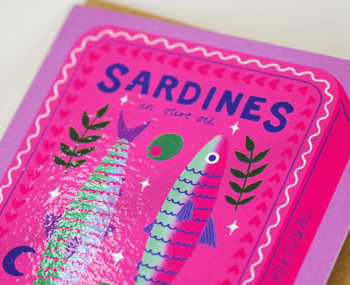 Sardines Cute mini blank card