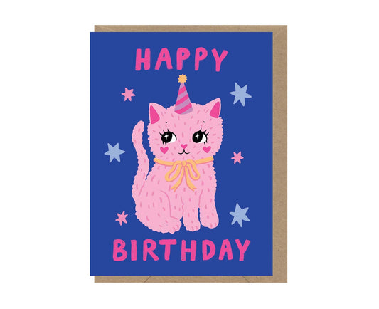 Cute Birthday Cat mini Birthday card