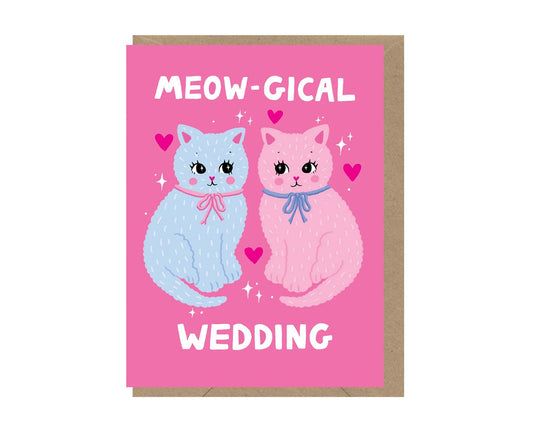 Meow-gical Wedding Cute Cate Wedding mini card